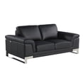 thumbnail image 3 of Titan Furnishings Genuine Italian Leather Reclining Sofa and Loveseat in Black, 3 of 20
