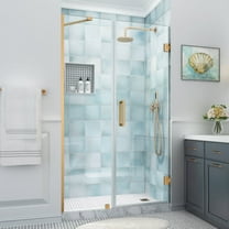 Aston Sdr965ez-523080 Belmore Xl 80" High X 52" Wide Hinged Frameless Shower Door - Gold