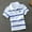 White Striped, variant on Boy's Short Sleeve Cartoon Cotton Jersey Striped Polo Shirts Kids Tops