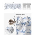 thumbnail image 4 of Tie Up Valance Curtain for Kitchen,Watercolor Blue Bow Rod Pocket Short Curtains Adjustable Tie-Up Shade Valances,Romantic Style Window Treatment for Bathroom Living Room Bedroom, 4 of 8