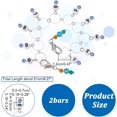 thumbnail image 2 of 2 Pcs Bicone Glass Beaded Knitting Row Counter Chains 1~10 Acrylic Numbers Brass Charms Stitch Marker for Knitting Crochet Tracking Project Progress Silver for DIY, 2 of 9