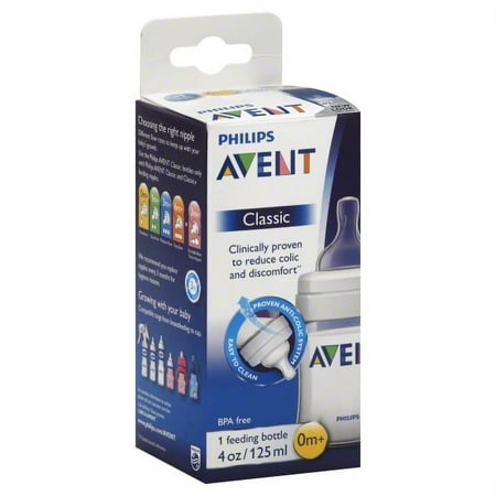 Philips Avent Classic Baby Bottles, Opaque, 4 Ounce, (1 Pack - Discontinued by Manufacturer)