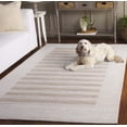 thumbnail image 3 of SAFAVIEH Pine Cynthia Striped Wool Area Rug, Dark Beige/Ivory, 6' x 9', 3 of 11