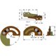 thumbnail image 3 of 1 Pair 90 Degree Concealed Door Hinges Industrial Equipment Carbon Steel, 3 of 5