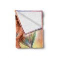 thumbnail image 2 of Mermaid Soft Flannel Fleece Throw Blanket, Mermaid Playing Violin at Sunset View Colorful Realistic Design Soft Dreamlike, Cozy Plush for Indoor and Outdoor Use, 60" x 80", Multicolor, by Ambesonne, 2 of 6