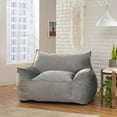 thumbnail image 2 of Noble House Velie Velveteen Bean Bag Chair, Gray, 2 of 8