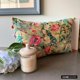 thumbnail image 4 of Funda de cojín decorativa rectangular HomeCentric turquesa, 30 x 45 cm (12 x 18 pulgadas). Algodón bordado con pájaros y pavos reales. Fundas de cojín para sofá, cama y patio. Floral contemporáneo., 4 of 8