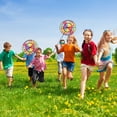 thumbnail image 4 of 1pc Colorful Rainbow Windmill Cloth Wind Toys Large Three Layers Rotary Windmill for Garden Yard Decor, 4 of 7