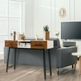 thumbnail image 3 of Costway 42'' Industrial Console Table with Storage Drawers Open Shelf Entryway, 3 of 11