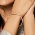 thumbnail image 2 of Lab Grown Diamond IGI Certified 14K Yellow Gold Tennis Bracelet For Women 10 Carat | Clemencia Emerald and Round Lab Diamond Tennis Bracelet | FG-VS1-VS2 Quality, 2 of 6