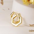 thumbnail image 7 of Lancharmed Gold Plated Hypoallergenic Earrings for Womens,Pentagon Circles Earring Valentine'S Day Gift, 7 of 7