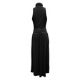 thumbnail image 4 of Hulanddfd Women's Set Sleeveless High-Neck Top and Skirt Solid Two-Piece Set Black Size L, 4 of 7