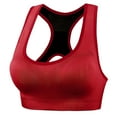 thumbnail image 1 of Women's Color Blocked Back Hollow Vest Gathering Yoga Running Sports Bra, 1 of 3