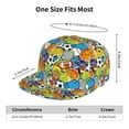thumbnail image 6 of Fotbe Various Balls Flat Bill Visor Cap Classic Snapback Hat Polyester Foam Trucker Hat Trucker Cap Adjustable Baseball Cap, 6 of 9