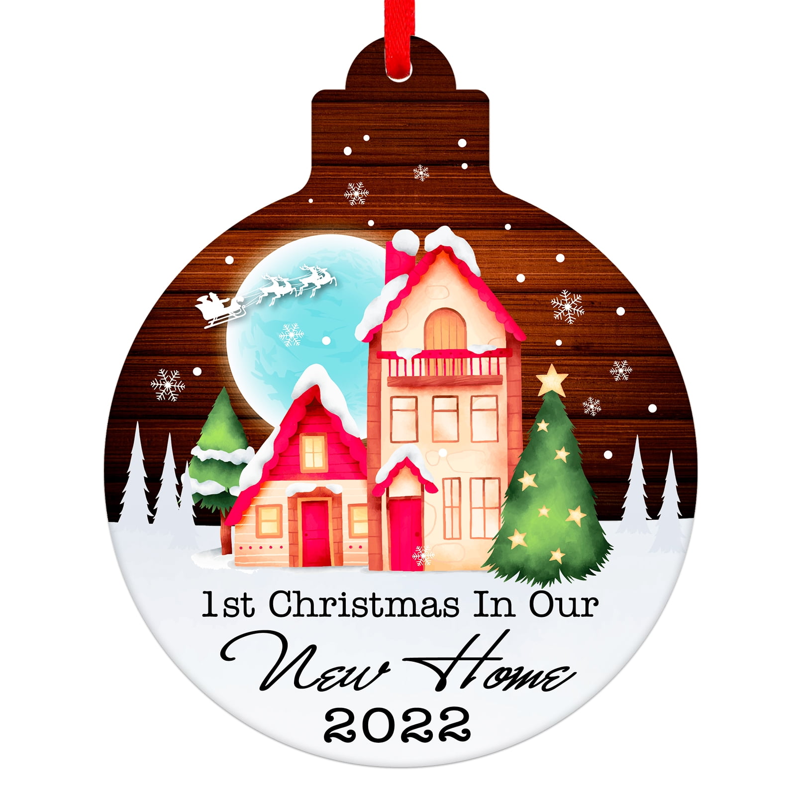 WaaHome 1st Christmas in Our New Home Ornament 2022 New Home Ornament