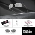 thumbnail image 3 of Oakley OO4141 Whisker Oval Shaped Non-Polarized Sunglasses for Men - Includes Official Eyewear Kit - Carbon Frame with Prizm Black Lens, 3 of 6