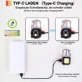thumbnail image 5 of Jinsinto 2 PCS Mini Flashlight LED Work Light 7 modes Waterproof Lamps Rechargeable Emergency Light Rechargeable Magnetic foot for Camping Emergency, 5 of 5