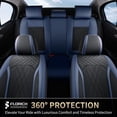thumbnail image 3 of FLORICH Car Seat Covers Front Pair, Universal Leather Seat Covers Full Coverage, Waterproof for Most Car Truck SUV, Blue & Black, 3 of 9