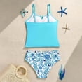 thumbnail image 7 of Ymyiu Infant Swimsuit Newborn Baby Girl Two Piece Swimsuit Swim Top and Bottom Tankini Bikini Set Infant Bathing Suit Girl Size 7-8 Years (Blue,7-8 Years), 7 of 7