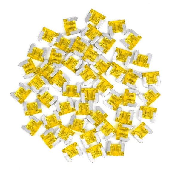 50 Lot 20A Amp ATM Low Profile Fuse Mini Micro Blade Circuit 2 Leg GM Car