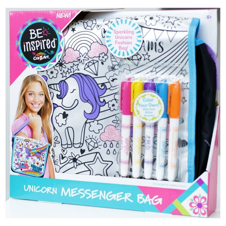 Cra-Z-Art Be Inspired Messenger Bag Coloring Design Kit Cra-Z-Art Be Inspired Messenger Bag Coloring Design Kit