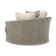 thumbnail image 3 of Bowery Hill Oversized Swivel Fabric Accent Chair in Stone Gray, 3 of 5