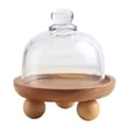 thumbnail image 4 of Soporte de madera para pasteles con tapa, soporte para cupcakes, bandeja para servir, tapa de vidrio para tartas. 115 cm x 105 cm, 4 of 9