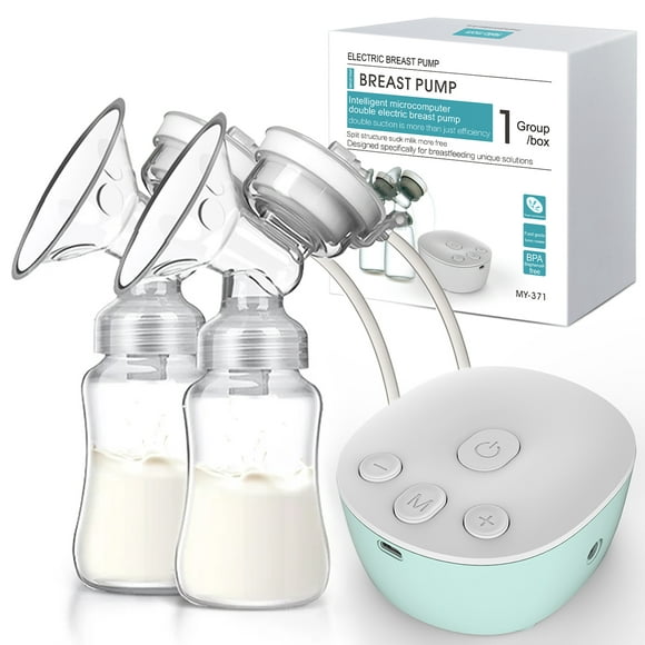 Double Electric Breast Pumps, Portable Dual Breastfeeding Milk Pumps Pain-Free Strong Suction Power for Millk Collect and Breast Massage, 3 Modes 9 Levels