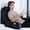 Black, variant on Support Pillow,Reading Pillow with Attached Arms & Large Pockets, Removable Washable Cover, Wedge for Sitting,Reclining,Watching TV,Post Surgery in Bed,Couch or Floor,Medium Firm