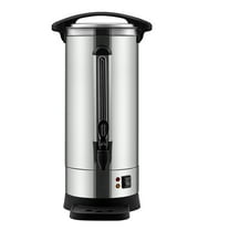 KFFKFF Industrial Coffee Pot, 110 Cups Stainless Steel Vast Coffee Distributor, 1500W 110V Electric Coffee Brewer Urn for Rapid Infusion, Hot Water Urn with Removable Power Cable