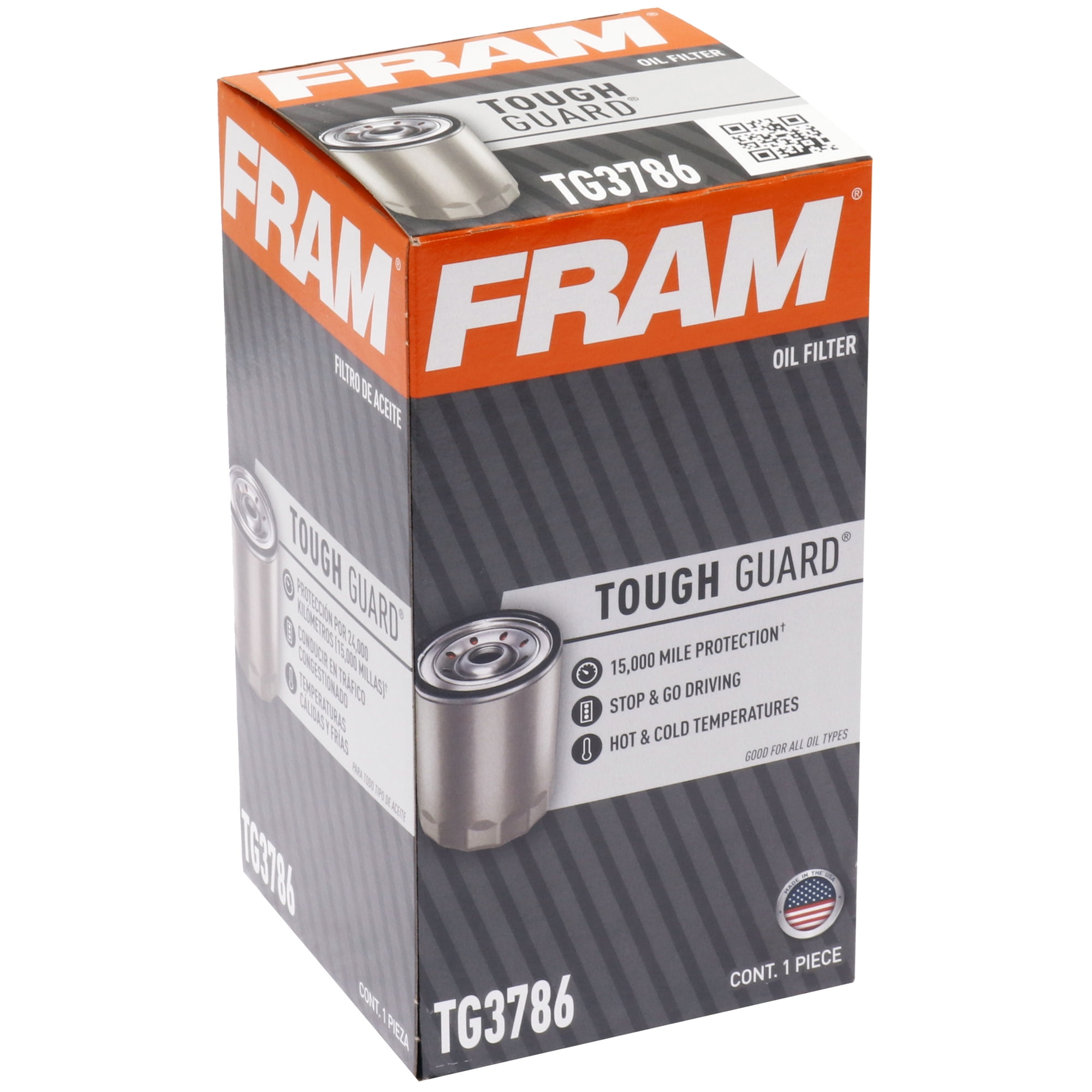 (3 pack) FRAM Tough Guard Filter TG3786, 15K mile Change Interval Oil Filter Fits select: 1999-2003 FORD F350, 1999-2003 FORD F250