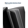 thumbnail image 3 of 2 x 8 Gallon Stainless Steel Double Trash Can with Lid for Kitchen, Large Dual Trash and Recycle Bin Combo, Step-on Kitchen Metal Garbage Cans, PP Inner Buckets, Liner Rim, Matte Grey, 3 of 6