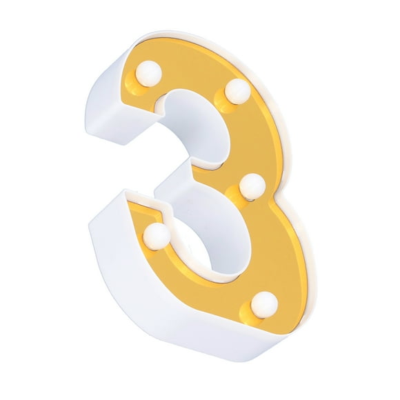 Number Light, Indoor Lighting Sign Light Easy To Carry Warm White For Home Decoration For Special Occasion