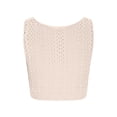 thumbnail image 6 of LangJing Crochet Tops for Women Summer Vacation Beach Coverup Going Out Tie Front Spring Sweater Vest 2026 Fashion Sheer Knit Cardigan Khaki,M, 6 of 8
