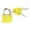 Yellow, variant on veasfak Mini Padlock Durable Cover Alloy Keyed Padlock for Gym Bags Locker Luggage Black