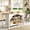 Brown White, variant on Fnova 55" Farmhouse Kitchen Island with Open Storage Shelves, Large Coffee Bar Table with Adjustable Feet for Kitchen & Dining Room