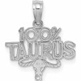 thumbnail image 1 of 14K White Gold Wg 100% Taurus Charm (15.65 X 14.8) Made In United States -Jewelry By Sweet Pea, 1 of 5