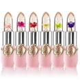 thumbnail image 1 of 6Pcs Flower Jelly Lipstick Set, Temperature Change Moisturizer Long Lasting Nutritious Lip Balm, Magic Color Change Lip Gloss, 1 of 5