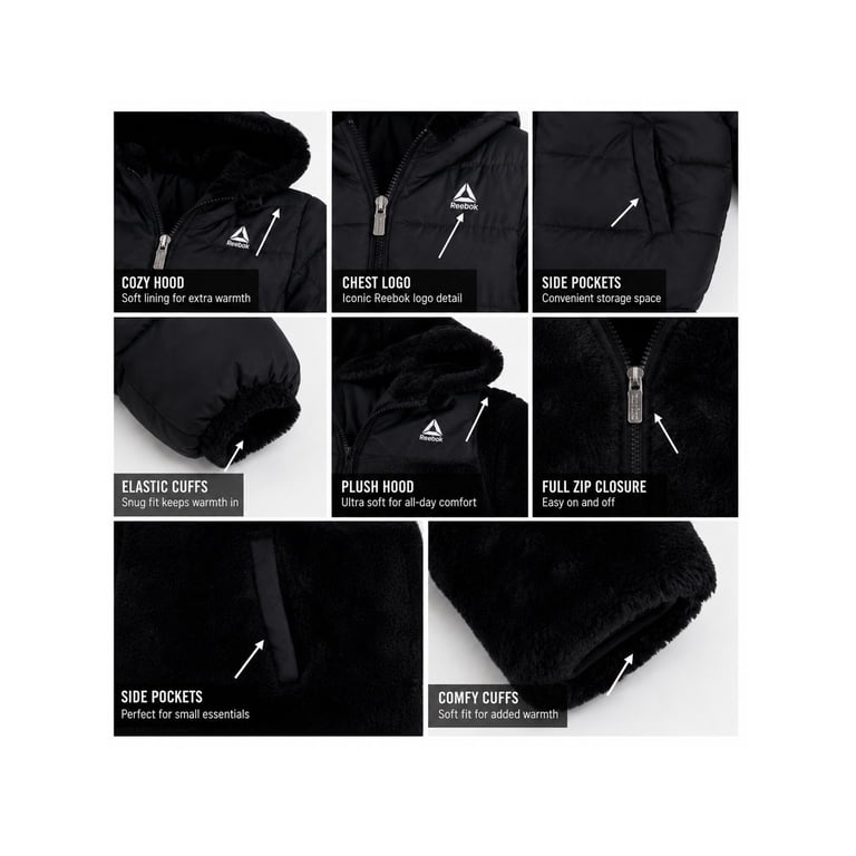 Reebok Toddler Reversible Puffer Coat photo 3