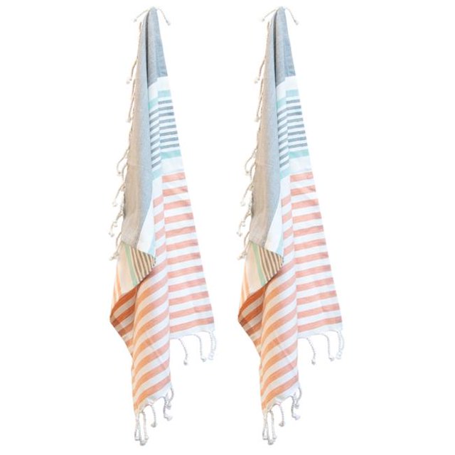 Boston International DIV20167 Torchons en Coton Rayé Hadley - Lot de 2