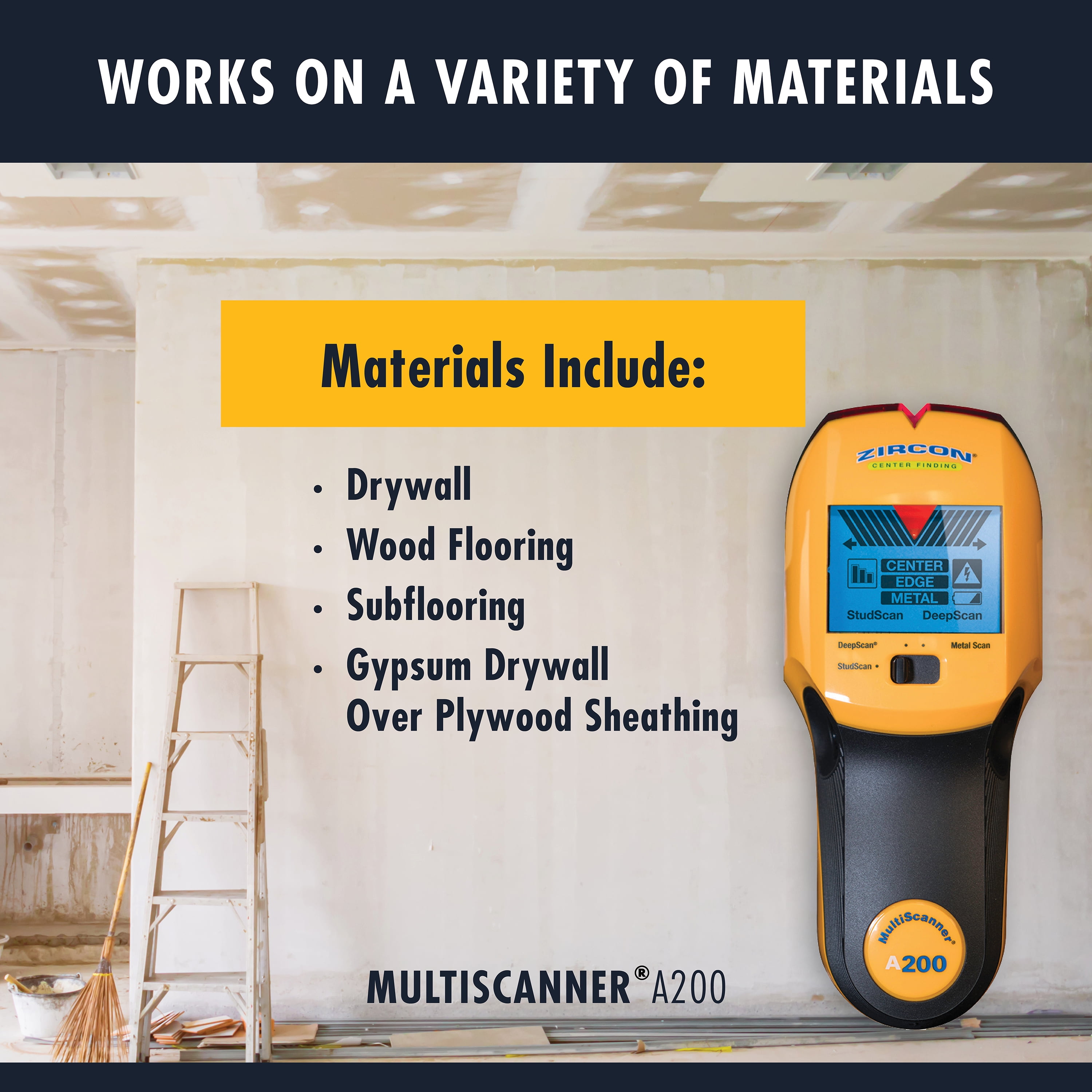 Zircon MultiScanner A200 Electronic Stud Finder