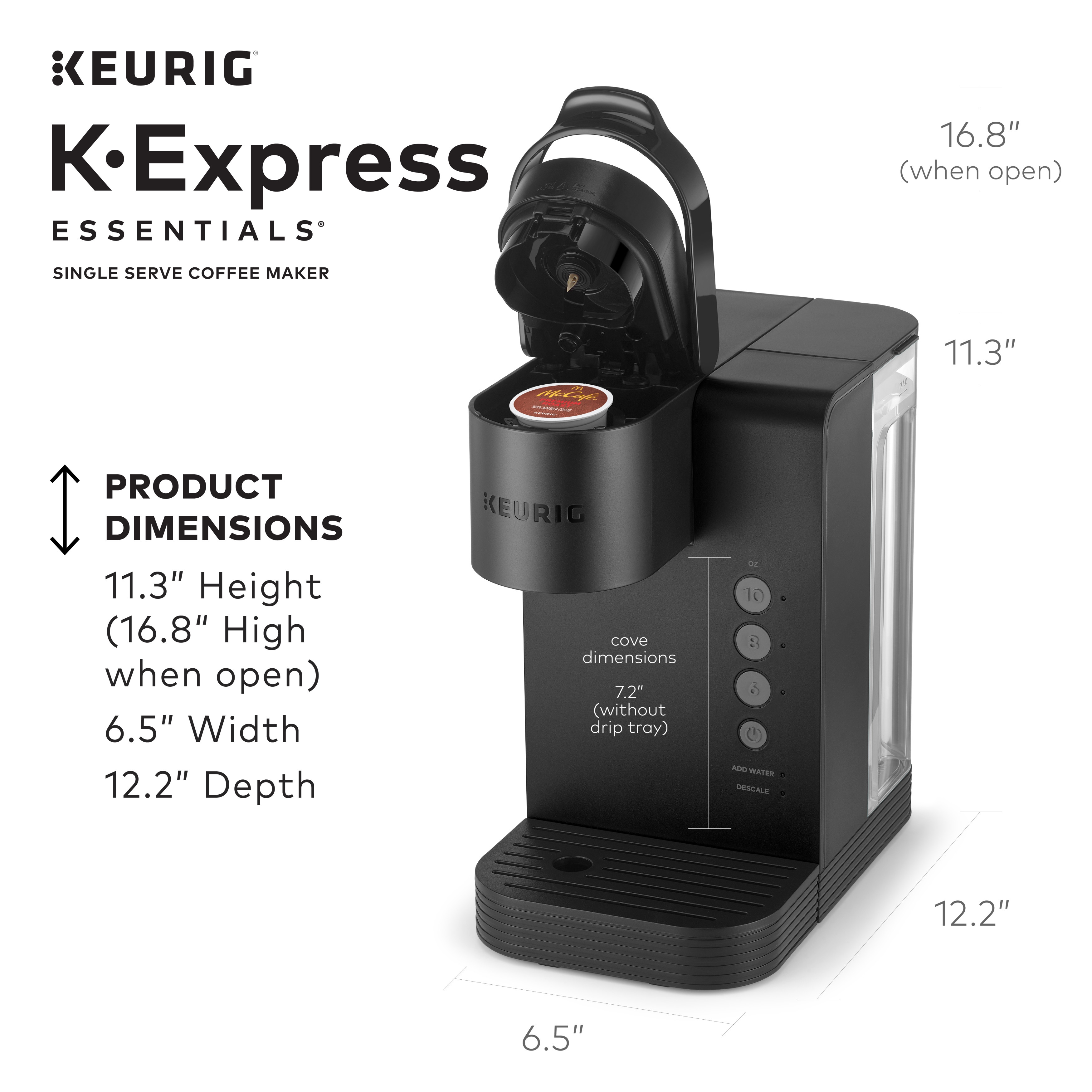 Keurig K-Express Essentials Single-Serve Coffee Maker, Black photo 5