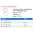thumbnail image 2 of Fuel Pump Lock Ring - Compatible with 1987 - 1995 Dodge Caravan - Spectra Premium, 2 of 2