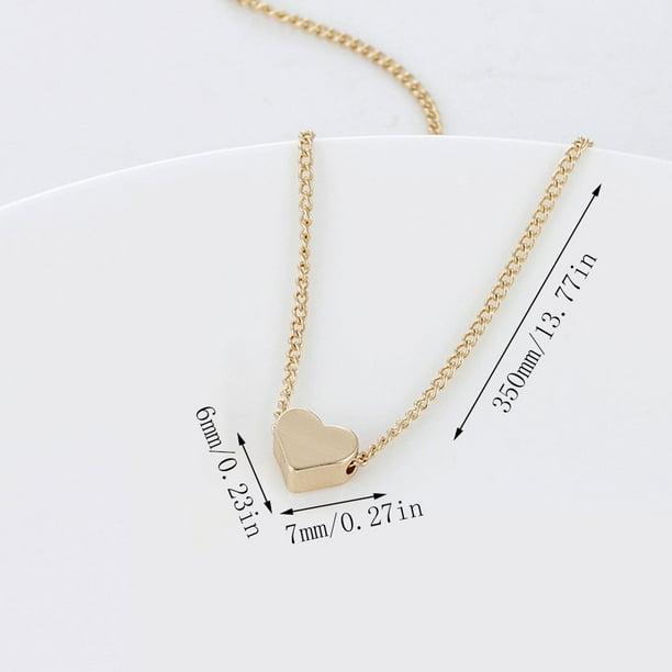 Creative Love Heart Necklace Fashion Trendy Collarbone Necklace Elegant Women Jewelry Casual All match Necklace