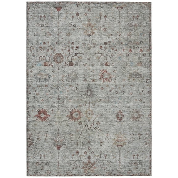 Dalyn Rugs Machine Washable Indoor/Outdoor Chantille Gray 2'6" x 3'10" Rug