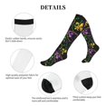thumbnail image 5 of Pofeuu Mardi Gras6 Print Compression Socks for Women & Men Circulation - Best Support for Nurses,Running,Athletic,Sports, 5 of 7