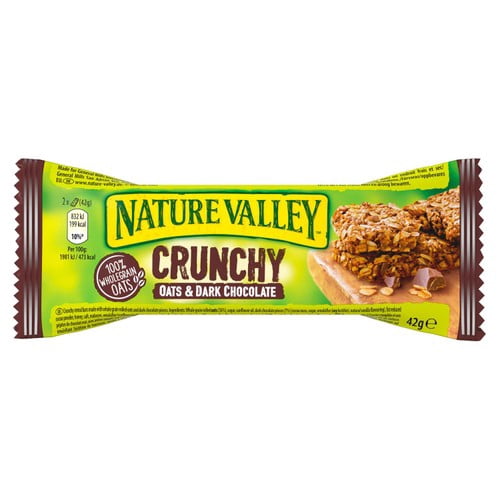 Nature Valley Crunchy Dark Chocolate & Oats Cereal Bars 18 x 42g, British Import (Pack of 3)