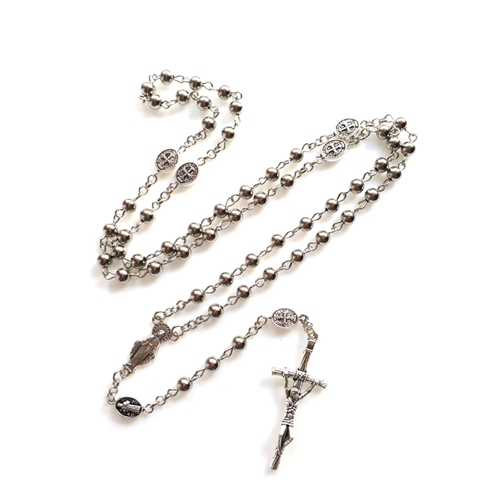Stainless Steel Rosary Necklace Beaded Rosary Necklace Catholic