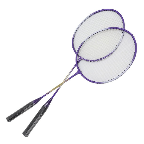 Juego De Raquetas De Bádminton, Raquetas De Bádminton De Ferroaleación Prácticas Y Duraderas, Color Morado Para Principiantes Para Exteriores