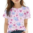 thumbnail image 1 of T-Shirt Quotidien à Manches Courtes Décontracté pour Tout-Petit HVOBBTY, T-Shirt à Manches Courtes pour Enfants 3-14 Ans Col Rond pour Garçon et Fille, Violet, 5 Ans, 1 of 5